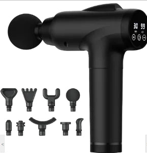 Handheld Deep Tissue Massage Gun with 9 Attachments