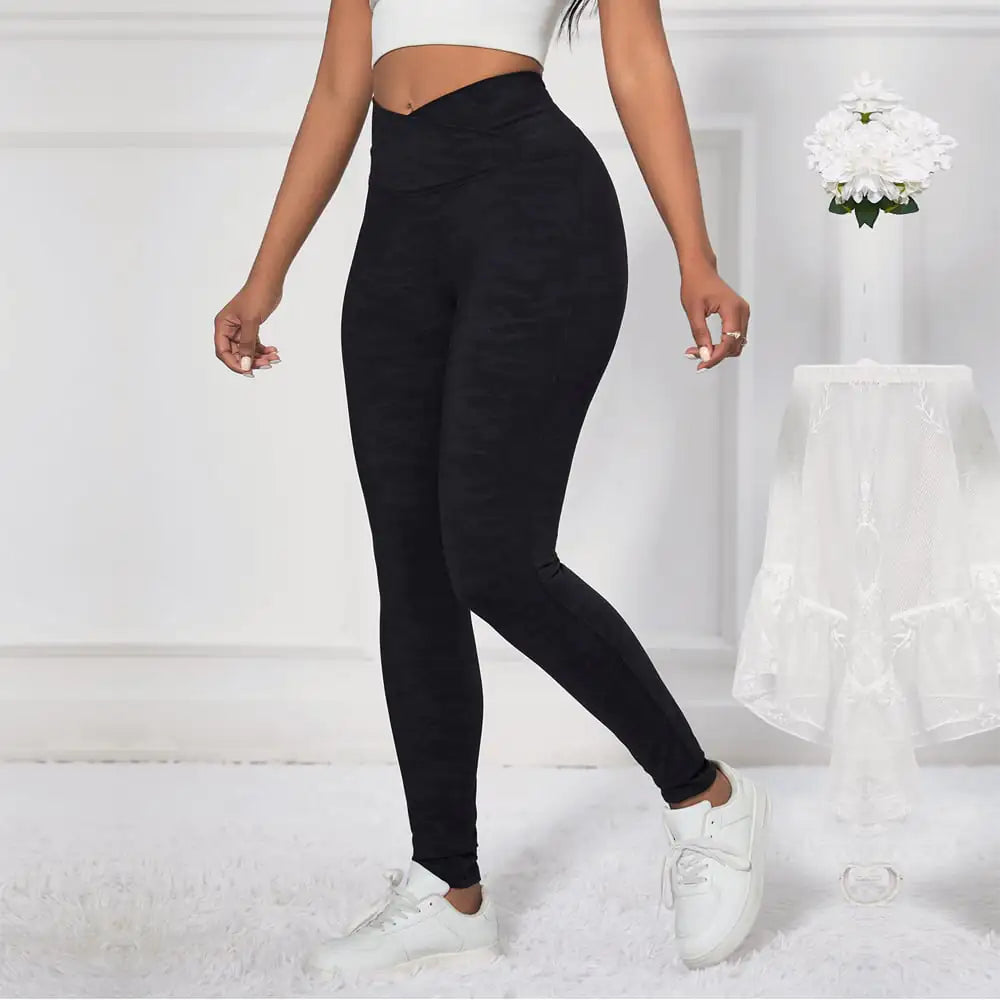 Shascullfites Melody X Cross Black Camo V Shape Leggings