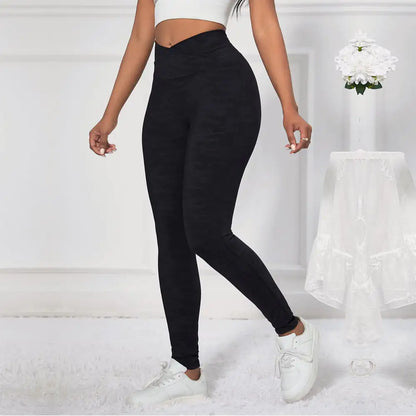 Shascullfites Melody X Cross Black Camo V Shape Leggings