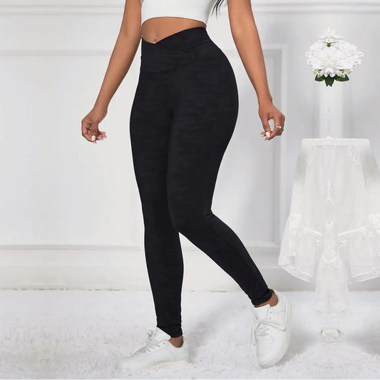 Shascullfites Melody X Cross Black Camo V Shape Leggings